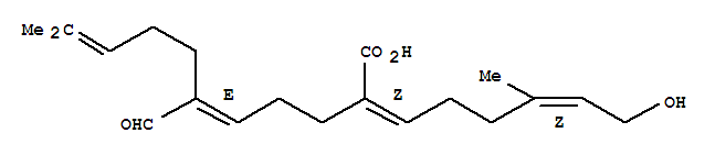 5,9-Undecadienoicacid, 6-formyl-2-(6-hydroxy-4-methyl-4-hexenylidene)-10-methyl-, (Z,E,Z)-