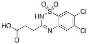 3-(2-Carboxyethyl)-6,7-dichloro-4H-1,2,4-benzothiadiazine 1,1-dioxide