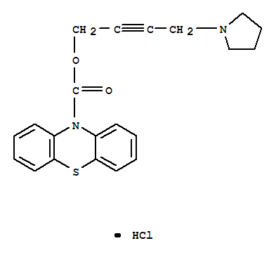 Phenothiazine-10-carboxylic acid, 4-(1-pyrrolidinyl)-2-butynyl ester, hydrochloride