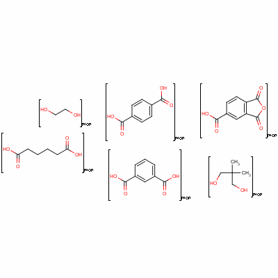 1,3-Benzenedicarboxylic acid, polymer with 1,4-benzenedicarboxylic acid, 1,3-dihydro-1,3-dioxo-5-isobenzofurancarboxylic acid, 2,2-dimethyl-1,3-propanediol, 1,2-ethanediol and hexanedioic acid