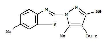 2-(4-butyl-3,5-dimethyl-1H-pyrazol-1-yl)-6-methyl-1,3-benzothiazole
