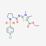 Ethyl 2-[1-(4-chlorophenyl)sulfonylpyrrolidine-2-carbonyl]imino-3,4-dimethyl-1,3-thiazole-5-carboxylate