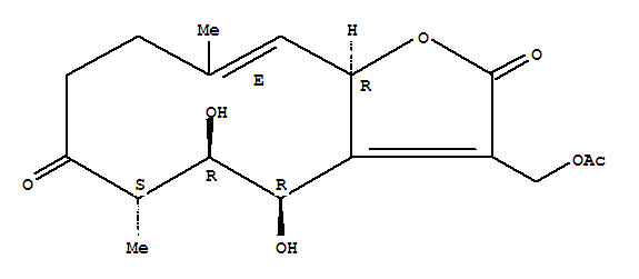Cyclodeca[b]furan-2,7(4H,8H)-dione,3-[(acetyloxy)methyl]-5,6,9,11a-tetrahydro-4,5-dihydroxy-6,10-dimethyl-,[4R-(4R*,5R*,6S*,10E,11aR*)]-