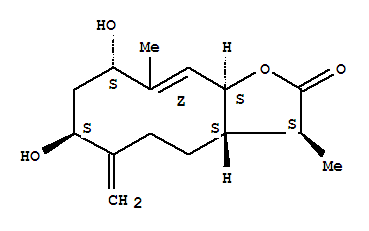 (3S,3aS,7S,9S,10Z,11aS)-7,9-dihydroxy-3,10-dimethyl-6-methylidene-3a,4,5,6,7,8,9,11a-octahydrocyclodeca[b]furan-2(3H)-one