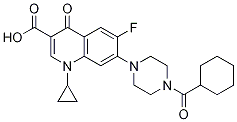 3-Quinolinecarboxylic acid, 7-[4-(cyclohexylcarbonyl)-1-piperazinyl]-1-cyclopropyl-6-fluoro-1,4-dihydro-4-oxo-
