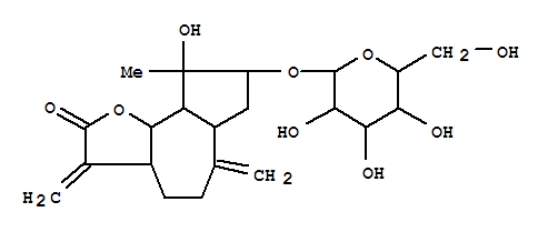 Azuleno[4,5-b]furan-2(3H)-one,8-(b-D-glucopyranosyloxy)decahydro-9-hydroxy-9-methyl-3,6-bis(methylene)-,[3aS-(3aa,6aa,8b,9a,9aa,9bb)]-