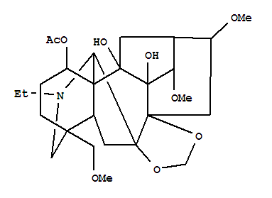 9H-14b,8a,12-Ethanylylidene-6,8-methano-8aH-1,3-dioxolo[1,8a]naphth[2,3-b]azocine,aconitane-1,9,10-triol deriv.