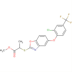 Propanoic acid,2-[[5-[2-chloro-4-(trifluoromethyl)phenoxy]-2-benzoxazolyl]thio]-, methylester
