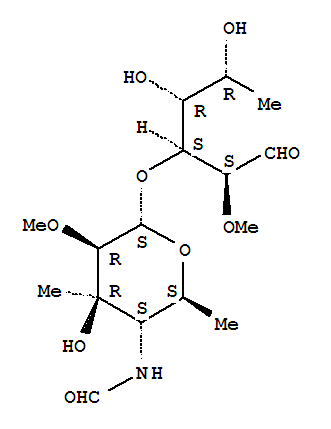 N-formylkansosaminyl-(1-3)-2-O-methylrhamnopyranose