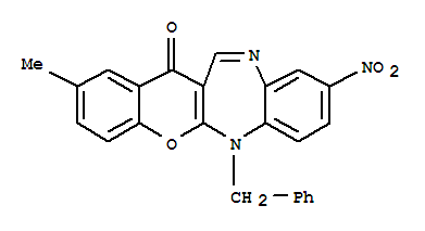 6-benzyl-2-methyl-9-nitrochromeno[2,3-b][1,5]benzodiazepin-13(6H)-one