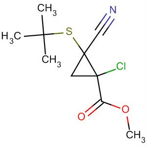 Cyclopropanecarboxylic acid,1-chloro-2-cyano-2-[(1,1-dimethylethyl)thio]-, methyl ester, cis-