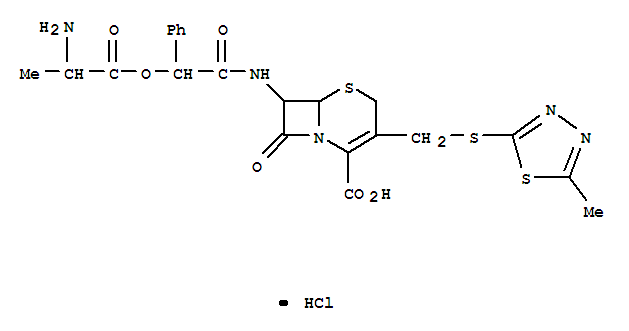 L-Alanine,2-[[2-carboxy-3-[[(5-methyl-1,3,4-thiadiazol-2-yl)thio]methyl]-8-oxo-5-thia-1-azabicyclo[4.2.0]oct-2-en-7-yl]amino]-2-oxo-1-phenylethylester, monohydrochloride, [6R-[6a,7b(R*)]]-