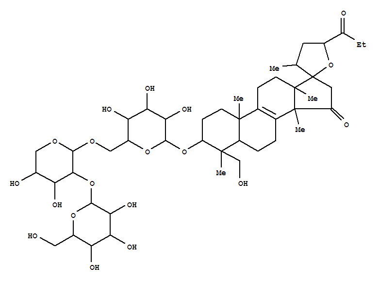Spiro[17H-cyclopenta[a]phenanthrene-17,2'(3'H)-furan],27-norlanost-8-ene-15,24-dione deriv.