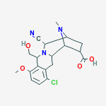 1-chloro-7-cyano-5-(hydroxymethyl)-4-methoxy-13-methyl-5,7,8,9,10,11,11a,12-octahydro-8,11-epiminoazepino[1,2-b]isoquinoline-10-carboxylic acid