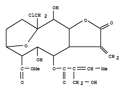 7,10-Epoxycyclodeca[b]furan-6-carboxylicacid,10-(chloromethyl)dodecahydro-5,11-dihydroxy-4-[[2-(hydroxymethyl)-1-oxo-2-butenyl]oxy]-3-methylene-2-oxo-,methyl ester, [3aS-[3aR*,4R*(Z),5R*,6S*,7R*,10S*,11S*,11aR*]]-