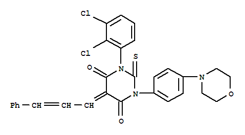 1-(2,3-Dichlorophenyl)-3-(4-morpholinophenyl)-5-(3-phenyl-2-propenylidene)thiobarbituric acid