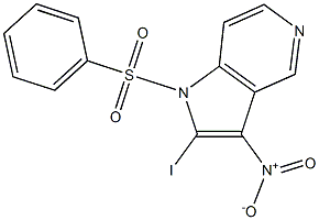 1-(Phenylsulfonyl)-3-nitro-2-iodo-5-azaindole