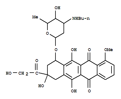5,12-Naphthacenedione,10-[[3-(butylamino)-2,3,6-trideoxy-a-L-lyxo-hexopyranosyl]oxy]-7,8,9,10-tetrahydro-6,8,11-trihydroxy-8-(hydroxyacetyl)-1-methoxy-,(8S-cis)-