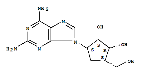 3-(2,6-diamino-9H-purin-9-yl)-5-(hydroxymethyl)-1,2-cyclopentanediol