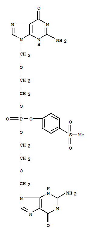 bis(2-(guanin-9-ylmethoxy)ethoxy)-4-(methylsulfonyl)phenyl phosphate