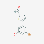 5-(3-bromo-5-hydroxyphenyl)thiophene-2-carbaldehyde
