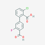 2-(4-carboxy-3-fluorophenyl)-6-chlorobenzoic Acid