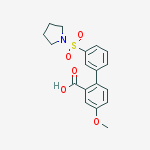 5-methoxy-2-(3-pyrrolidin-1-ylsulfonylphenyl)benzoic Acid