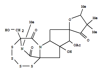 10a-hydroxy-5-(hydroxymethyl)-4',4',5',13-tetramethyl-3',6,12-trioxooctahydro-3'H,10H-spiro[5,11a-(epiminomethano)cyclopenta[4,5]pyrrolo[2,1-e][1,2,3,4,6]tetrathiazocine-9,2'-furan]-10-yl acetate