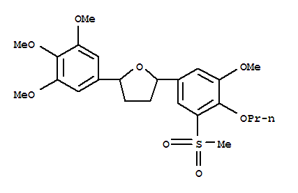 2-[3-Methoxy-5-(methylsulfonyl)-4-propoxyphenyl]-5-(3,4,5-trimethoxyphenyl)tetrahydrofuran