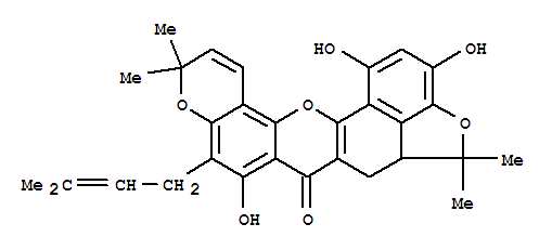 5H,7H,11H-Benzofuro[3,4-bc]pyrano[3,2-h]xanthen-7-one,5a,6-dihydro-1,3,8-trihydroxy-5,5,11,11-tetramethyl-9-(3-methyl-2-buten-1-yl)-