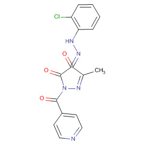 1H-Pyrazole-4,5-dione, 3-methyl-1-(4-pyridinylcarbonyl)-,4-[(2-chlorophenyl)hydrazone]