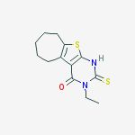 3-ethyl-2-sulfanylidene-1,5,6,7,8,9-hexahydrocyclohepta[2,3]thieno[2,4-b]pyrimidin-4-one