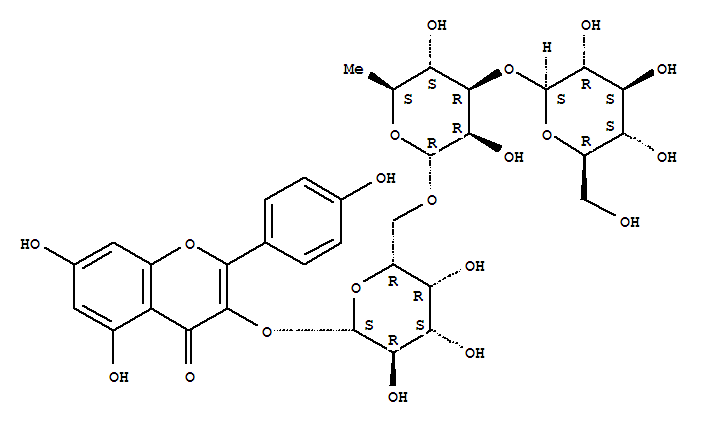 kaempferol 3-glucosyl(1-3)rhamnosyl(1-6)galactoside
