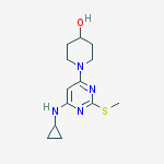 1-(6-(Cyclopropylamino)-2-(methylthio)pyrimidin-4-yl)piperidin-4-ol