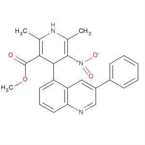 3-Pyridinecarboxylic acid,1,4-dihydro-2,6-dimethyl-5-nitro-4-(3-phenyl-5-quinolinyl)-, methyl ester