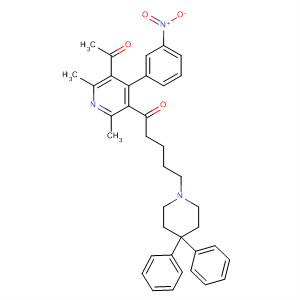 1-Pentanone,1-[5-acetyl-2,6-dimethyl-4-(3-nitrophenyl)-3-pyridinyl]-5-(4,4-diphenyl-1-piperidinyl)-