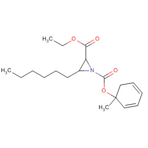 1,2-Aziridinedicarboxylic acid, 3-hexyl-, 2-ethyl 1-(phenylmethyl) ester,trans-