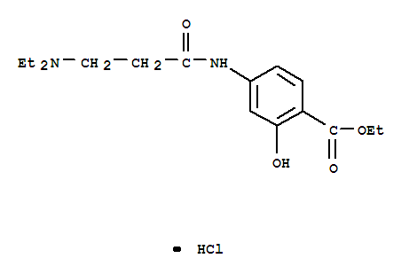 ethyl 4-[(N,N-diethyl-beta-alanyl)amino]-2-hydroxybenzoate hydrochloride (1:1)