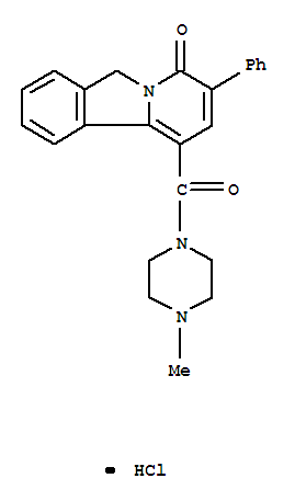 Piperazine, 1-((4,6-dihydro-4-oxo-3-phenylpyrido(2,1-a)isoindol-1-yl)carbonyl)-4-methyl-, monohydrochloride