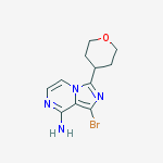 1-bromo-3-(tetrahydro-2H-pyran-4-yl)imidazo[1,5-a]pyrazin-8-amine