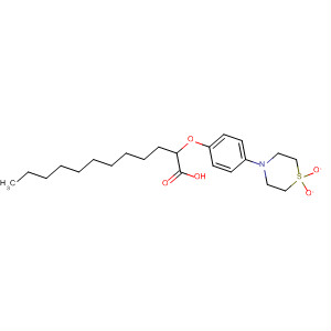 Dodecanoic acid, 2-[4-(1,1-dioxido-4-thiomorpholinyl)phenoxy]-