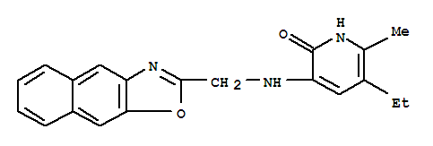 2(1H)-Pyridinone, 5-ethyl-6-methyl-3-((naphth(2,3-d)oxazol-2-ylmethyl)amino)-