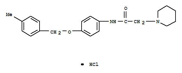 N-{4-[(4-methylbenzyl)oxy]phenyl}-2-(piperidin-1-yl)acetamide hydrochloride (1:1)