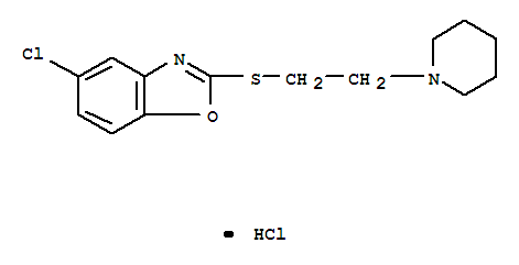 1-{2-[(5-chloro-1,3-benzoxazol-2-yl)sulfanyl]ethyl}piperidinium chloride