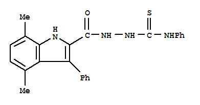 2-[(4,7-dimethyl-3-phenyl-1H-indol-2-yl)carbonyl]-N-phenylhydrazinecarbothioamide