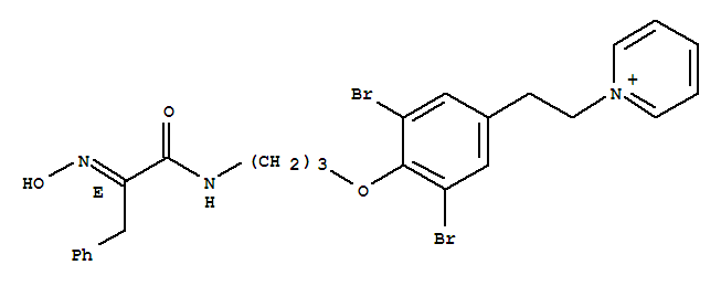 Pyridinium,1-[2-[3,5-dibromo-4-[3-[[2-(hydroxyimino)-1-oxo-3-phenylpropyl]amino]propoxy]phenyl]ethyl]-,(E)-
