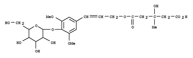 b-D-Glucopyranoside,4-[3-(4-carboxy-3-hydroxy-3-methyl-1-oxobutoxy)-1-propenyl]-2,6-dimethoxyphenyl,[S-(E)]-