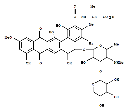 (2R)-2-({[(5S,6S)-4-bromo-1,6,9,14-tetrahydroxy-5-{[(2S,3R,4S,5S,6R)-3-hydroxy-6-methyl-5-(methylamino)-4-{[(2S,3R,4S,5R)-3,4,5-trihydroxytetrahydro-2H-pyran-2-yl]oxy}tetrahydro-2H-pyran-2-yl]oxy}-11-methoxy-3-methyl-8,13-dioxo-5,6,8,13-tetrahydrobenzo[a]