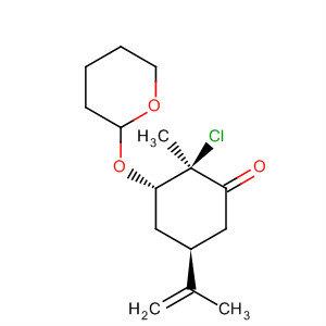Cyclohexanone,2-chloro-2-methyl-5-(1-methylethenyl)-3-[(tetrahydro-2H-pyran-2-yl)oxy]-,(2R,3S,5S)-