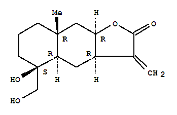 Naphtho[2,3-b]furan-2(3H)-one,decahydro-5-hydroxy-5-(hydroxymethyl)-8a-methyl-3-methylene-, [3aR-(3aa,4aa,5b,8ab,9aa)]-